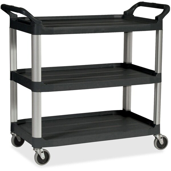 Economy Cart, Plastic, 200 lb Load Capacity, 3 Shelves, 33.6" W, 37.8" H
